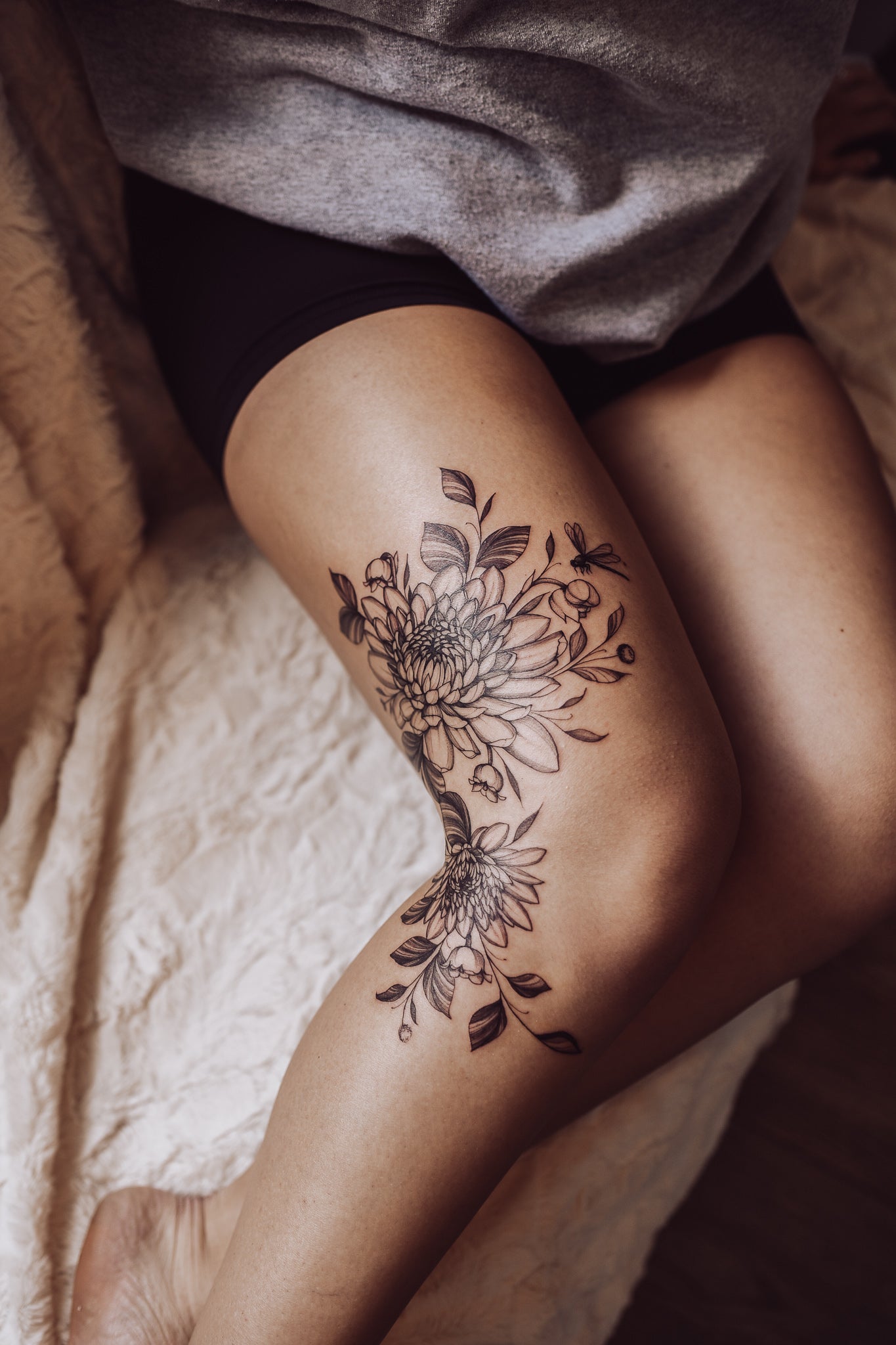 Weightless fine line tattoos for girls by Anastasia Green  iNKPPL